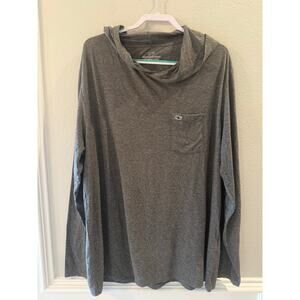 Vineyard Vines Men's Edgartown Hoodie T-Shirt Gray Sz XL Longsleeve Lightweight